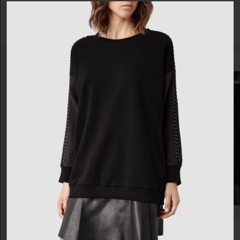 All Saints Soph Sweater with chain US 4